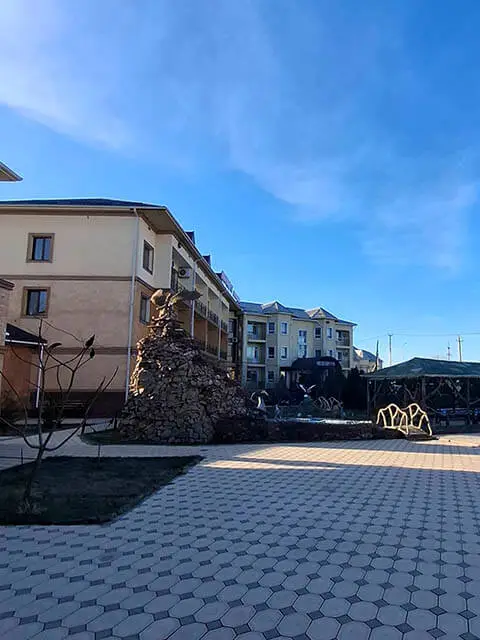 Маржан Су Сарыағаш шипажайы. Сыртқы көрінісі